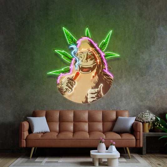 Monkey and Cigarette Neon Art LED Neon Sign Light Neon