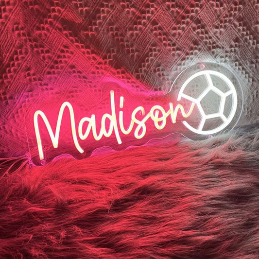 Name Written Football LED Neon Sign Light Neon