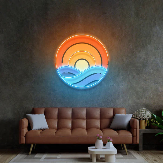 Ocean Sunset Neon Art LED Neon Sign Light Neon
