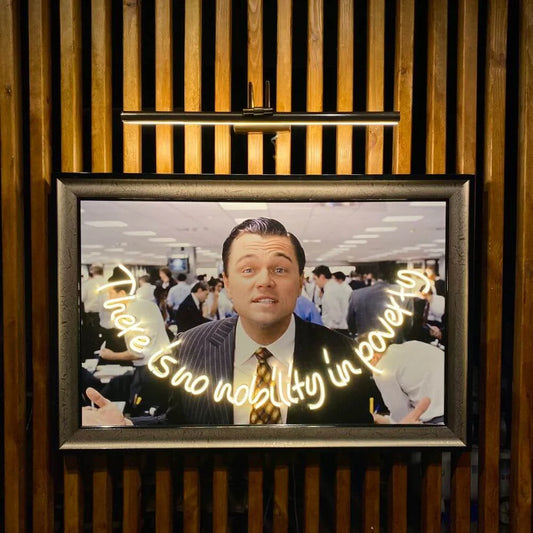 The Wolf of Wall Street Movie Neon Led Canvas
