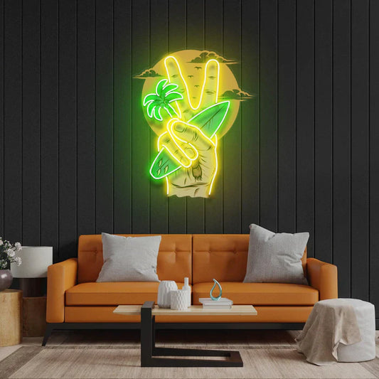 Peace Surf Neon Art LED Neon Sign Light Neon
