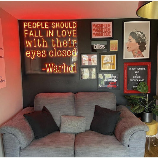 People should fall in love with their eyes closed LED Neon Sign Light Neon