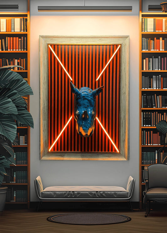 Rhino Neon Led Canvas