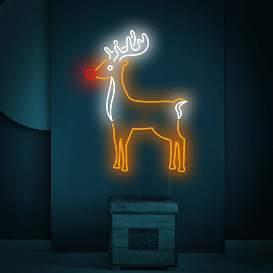 Reindeer Christmas LED Neon Sign Light Neon