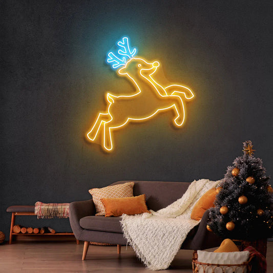 Reindeer Christmas LED Neon Sign Light Neon