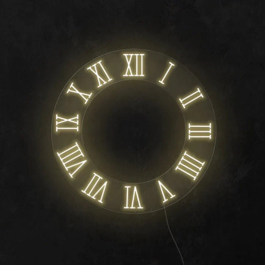 Roman Numeral Time LED Neon Sign Light Neon