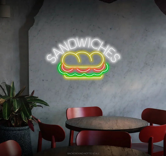 Sandwich LED Neon Sign Light Neon