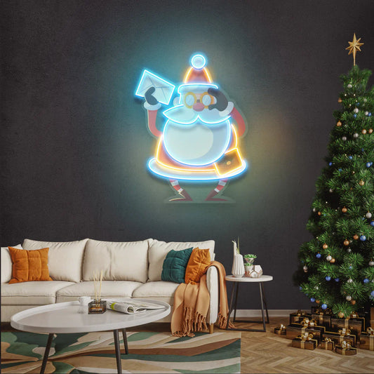 Santa Claus and Envelope New Year LED Neon Sign Light Neon