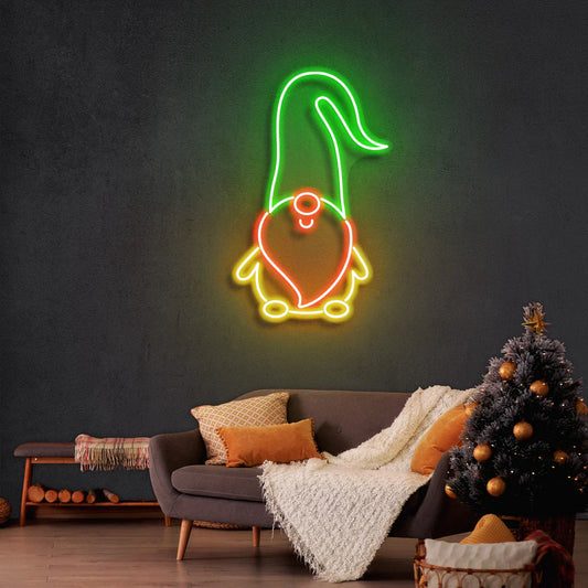 Scandinavian Dwarves Christmas LED Neon Sign Light Neon
