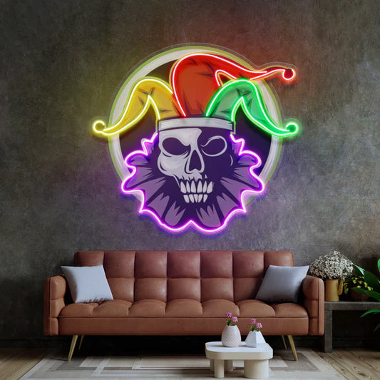 Skeleton Clown Neon Art LED Neon Sign Light Neon