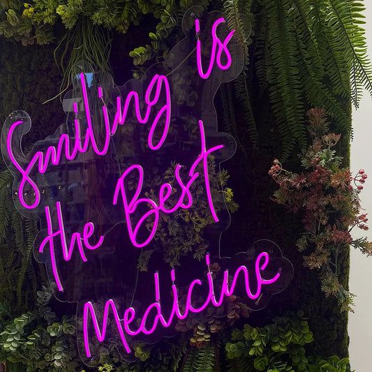 Smiling is the Best Medicine LED Neon Sign Light Neon