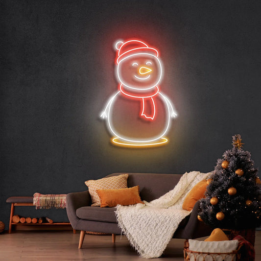 Snowman LED Neon Sign Light Neon