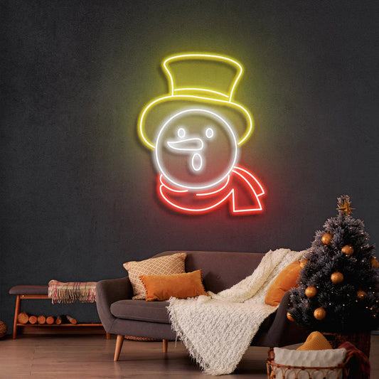 Snowman New Year LED Neon Sign Light Neon