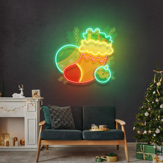 Socks, Ornaments and Gifts New Year's Eve LED Neon Sign Light Neon
