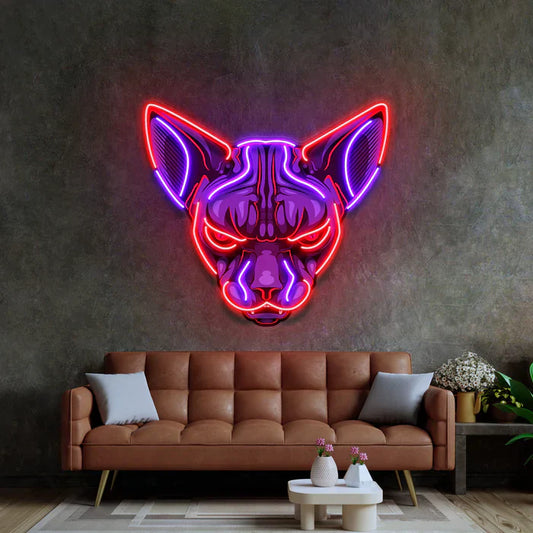 Sphinx Cat Skull Neon Art LED Neon Sign Light Neon