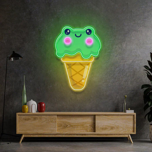 Sweet Frog Ice Cream Neon Art LED Neon Sign Light Neon