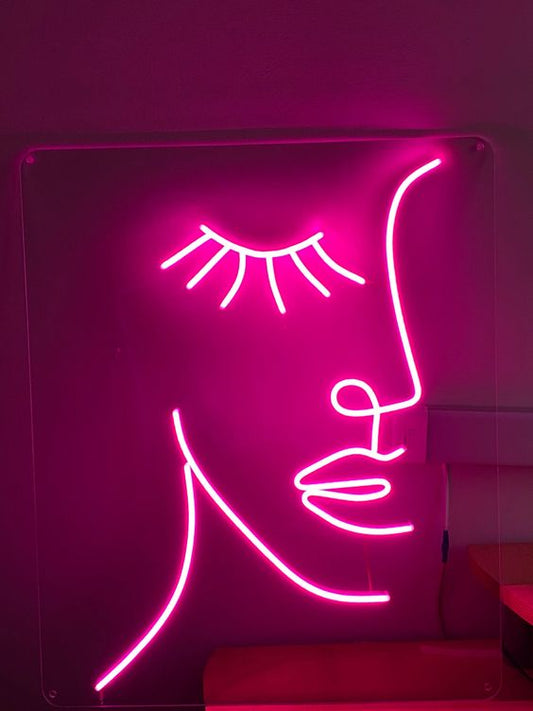 Woman Face LED Neon Sign Light Neon